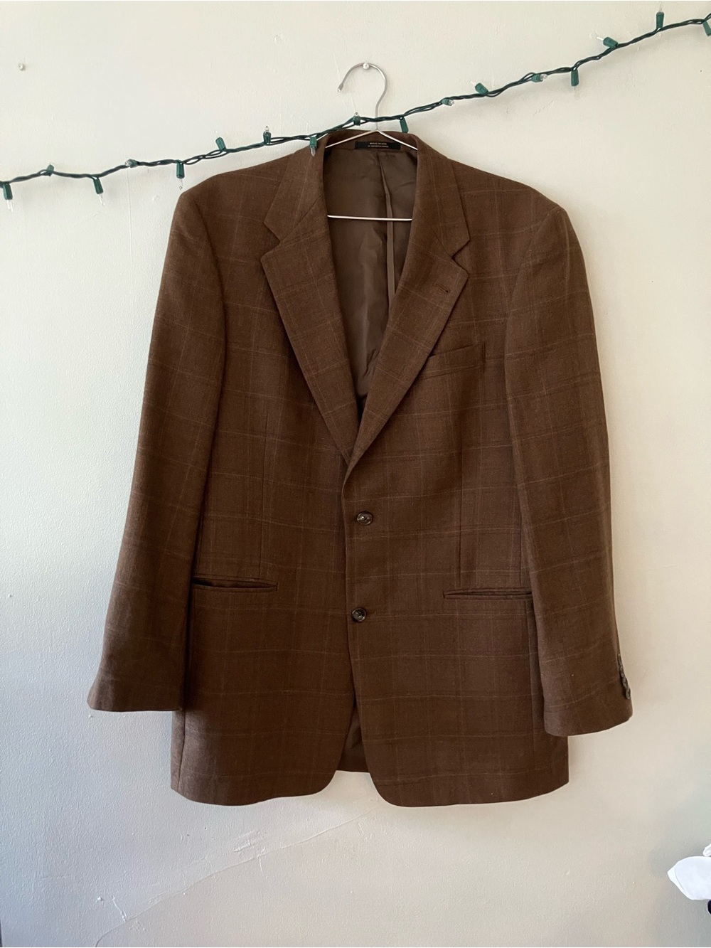 Vintage USA-Made Wool Plaid Blazer